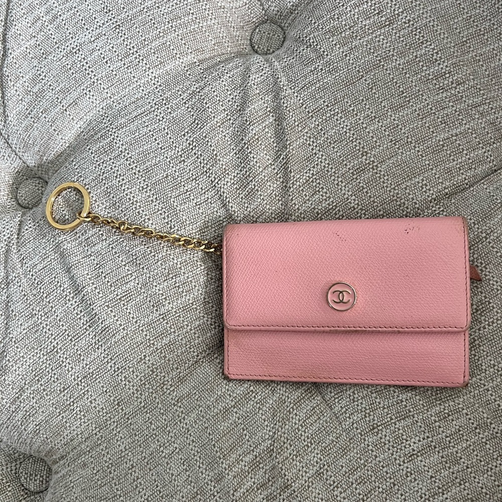 Authentic Chanel card case/key ring